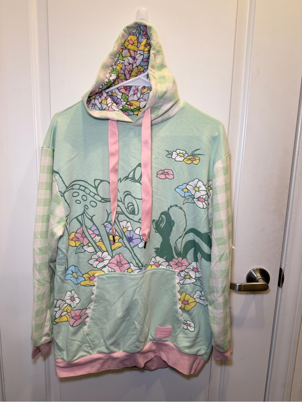 Like New Loungefly Disney Bambi And Flower Floral Oversized Hoodie